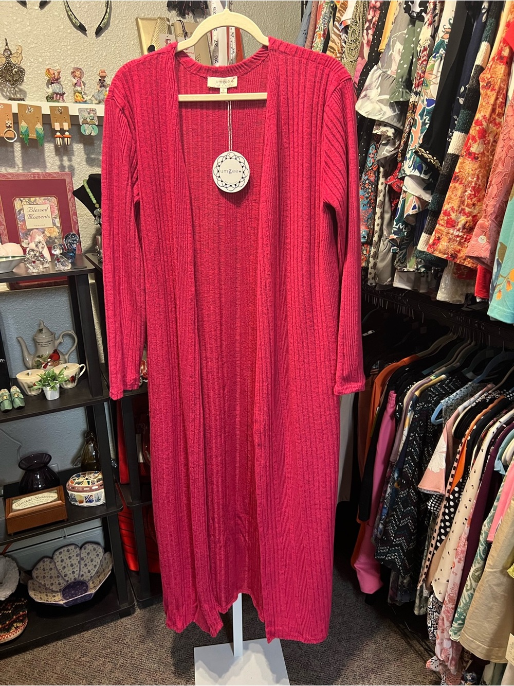 Umgee Long Open Front Duster Cardigan
